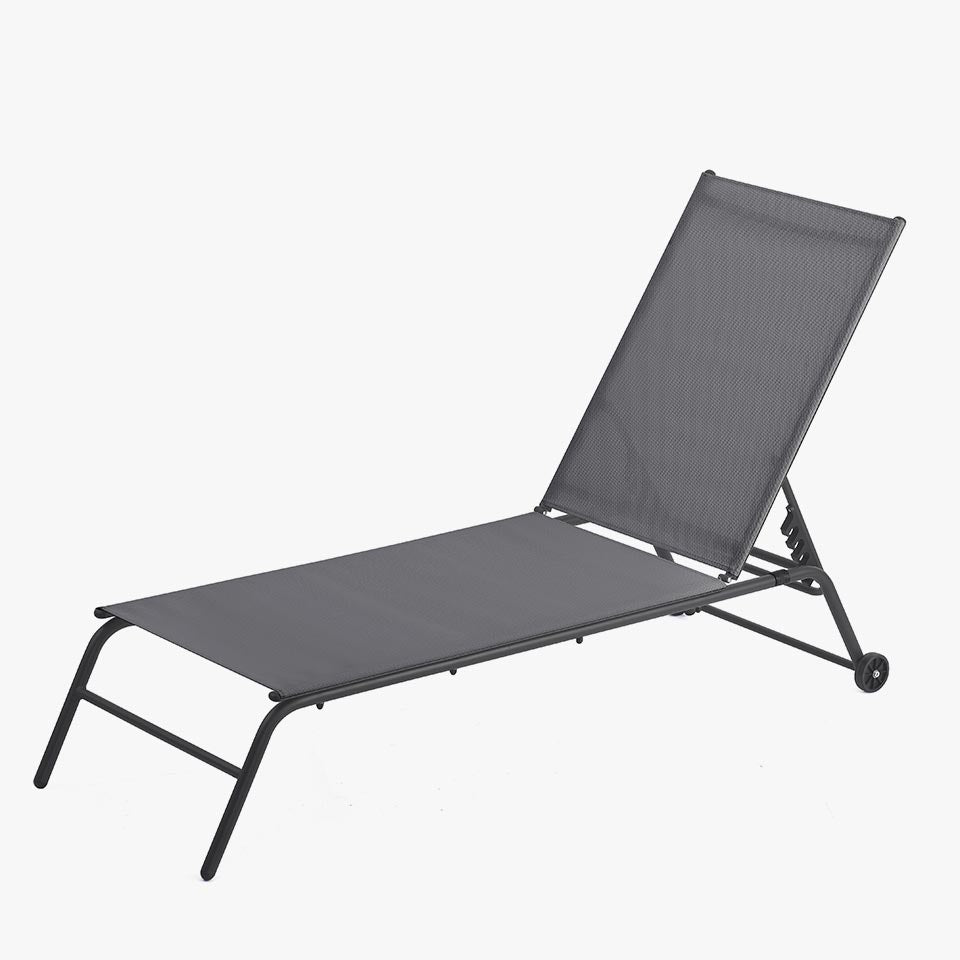 LETTINO Black Sun Lounger