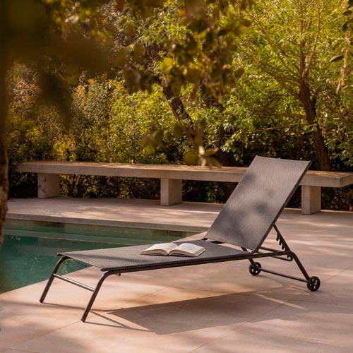 LETTINO Black Sun Lounger
