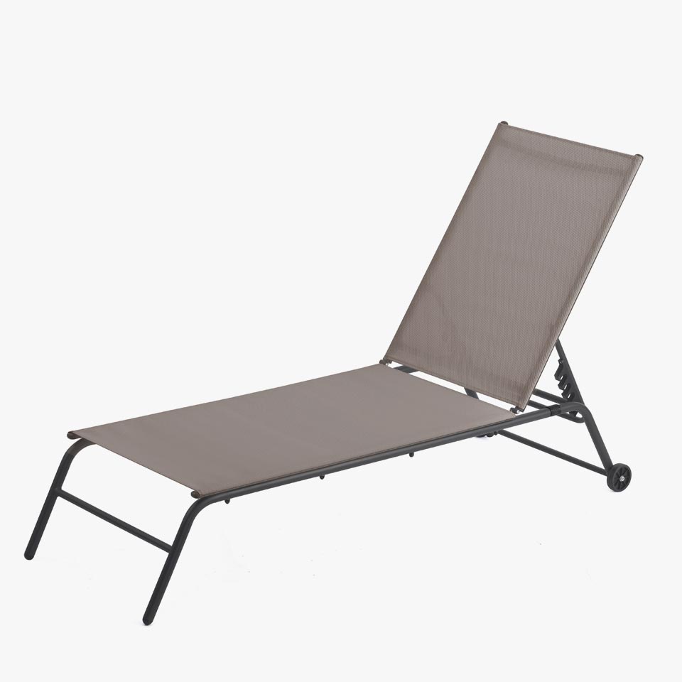 LETTINO Black Sun Lounger