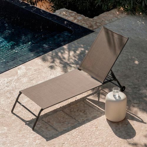 LETTINO Black Sun Lounger