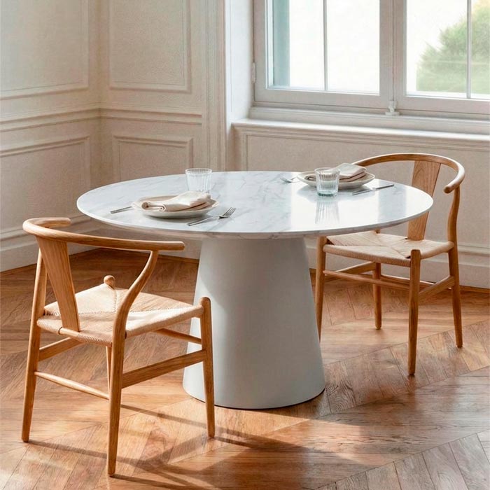 Mesa de Jantar AURA Branco 120cm