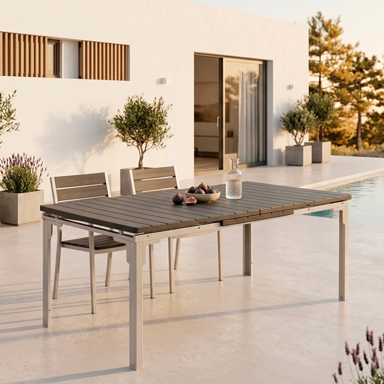 Mesa de Exterior Extensível KLYFTAN Cinza 180-240x89.5x76cm