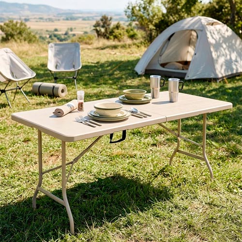 TORP Black Folding Outdoor Table 180x75cm
