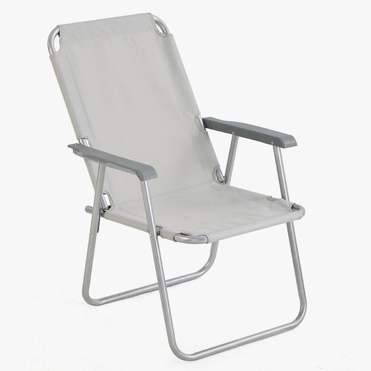 SPIAGGIA Grey Folding Beach Chair 77x55cm