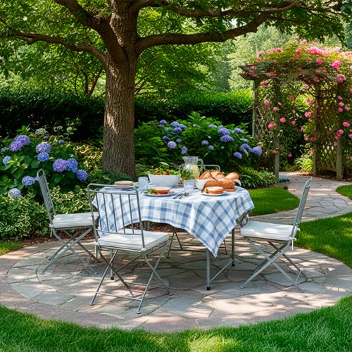 GIANNA Folding Outdoor Table, White, 180x75cm
