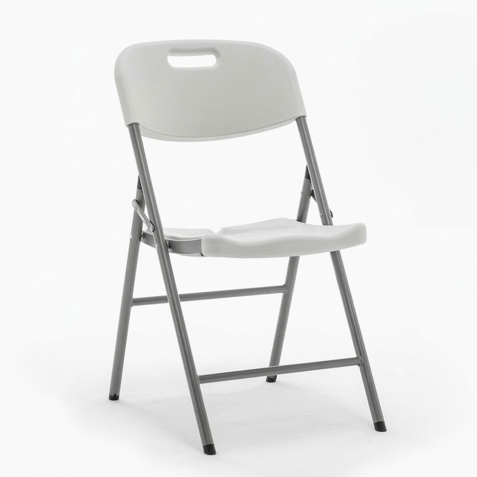 Cadeira de Exterior Dobrável GIANNA Branco 57x46x83cm