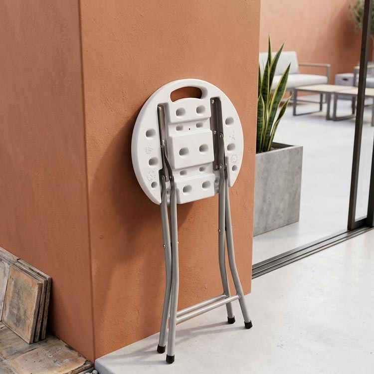 Banco de Exterior Dobrável GIANNA Branco 31x45cm