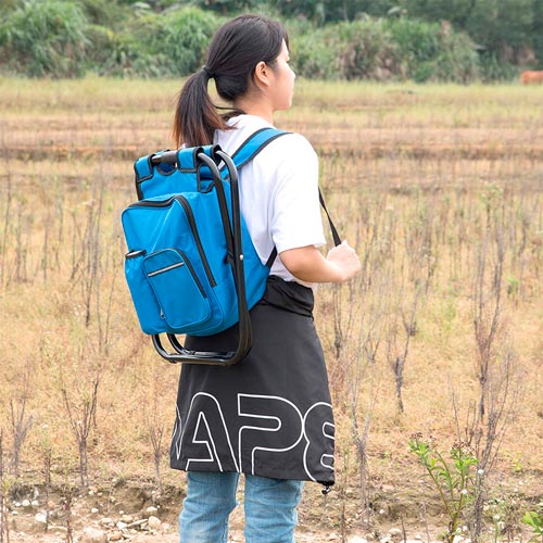 Banco Mochila Dobrável SOLIS Azul