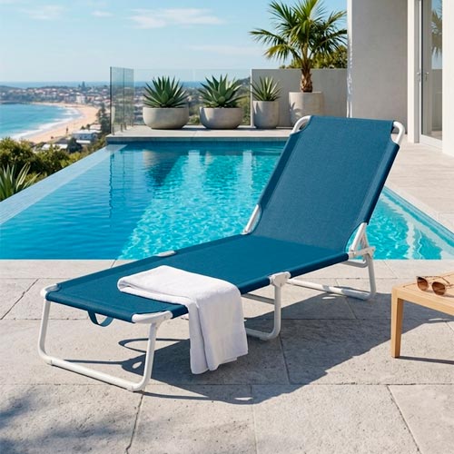 Espreguiçadeira Dobrável SOLIS Azul