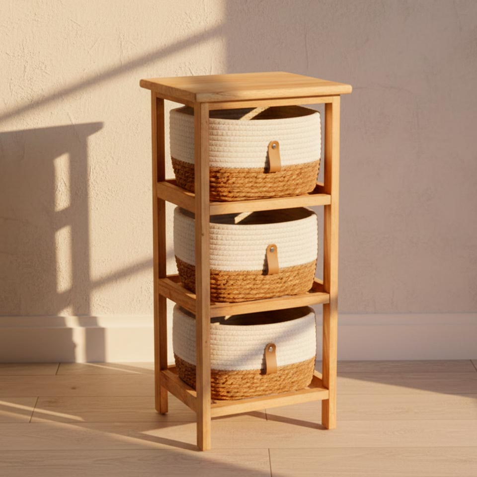 Móvel de arrumação NATURA BREEZE 30x26x62cm