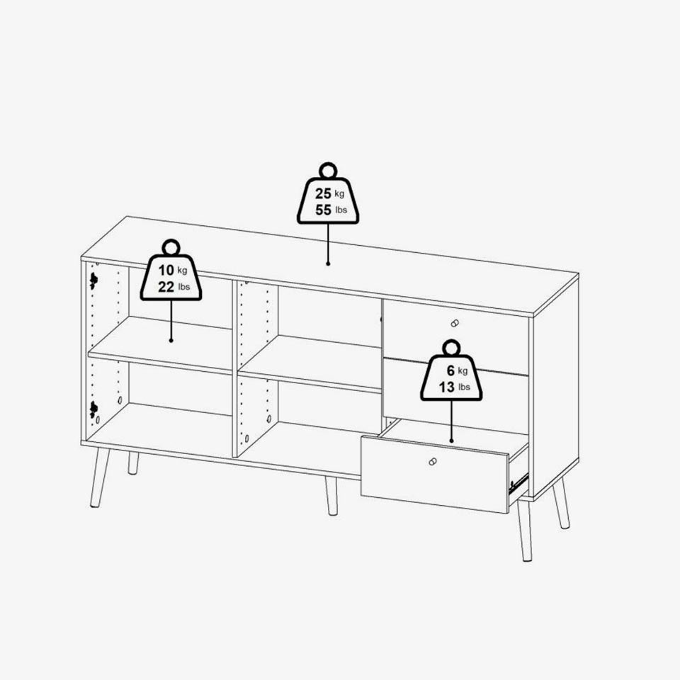 Aparador BODO Branco 147x39x81cm