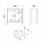 MADRID Sideboard White 82x38x79cm