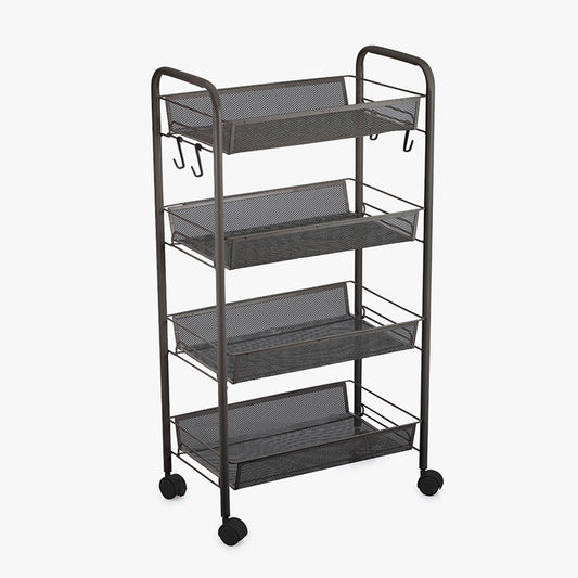 CARRELLO 4-shelf trolley, Black