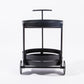 URBAN STYLE Trolley with 2 Shelves and Castors Black