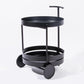 URBAN STYLE Trolley with 2 Shelves and Castors Black
