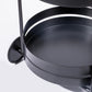 URBAN STYLE Trolley with 2 Shelves and Castors Black