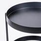 URBAN STYLE Trolley with 2 Shelves and Castors Black