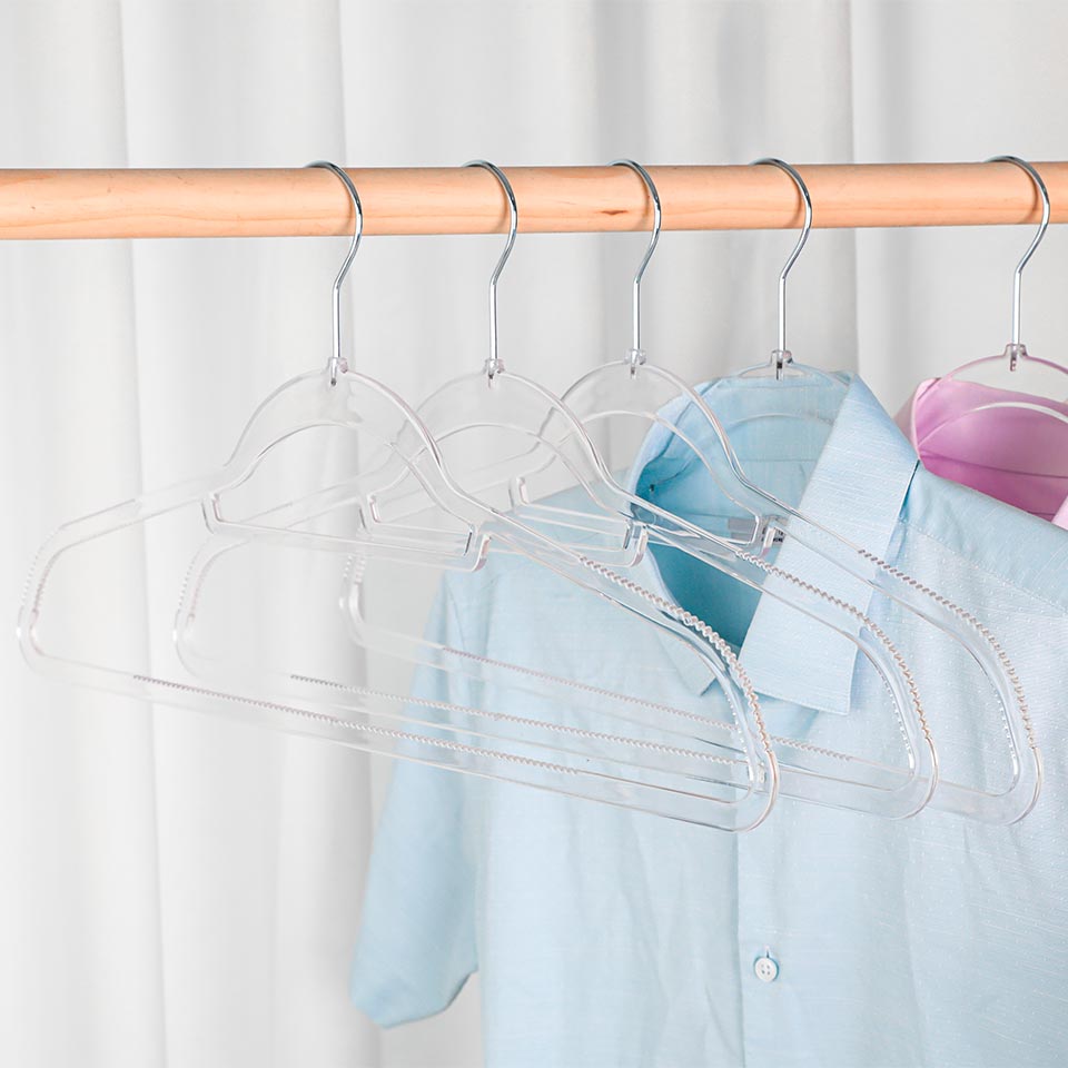 Conjunto de 3 Cabides Transparentes HIDDEN