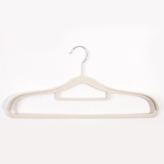 Set of 3 VELVET Ivory Hangers 44x21cm