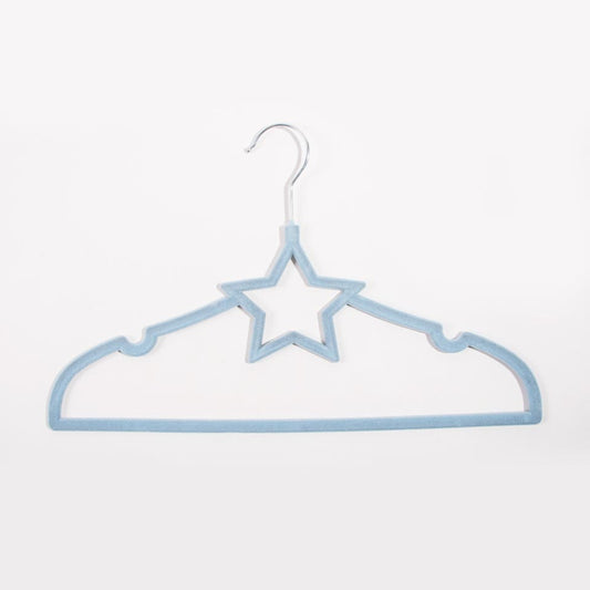 Set of 5 KID VELVET Blue Star Hangers 33x22.5cm