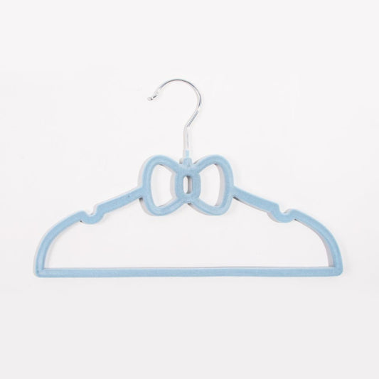 Set of 5 KID VELVET Hangers Blue Bow 33.2x21cm