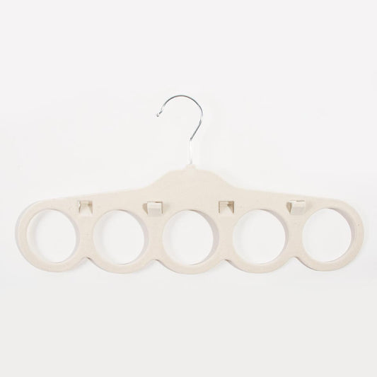 Set of 2 Multipurpose Hangers VELVET Ivory 41x21cm