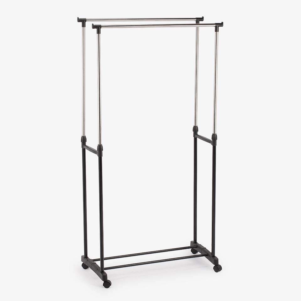 Suporte para cabides Duplo CHARRIOT 80x43x93-160cm