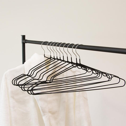 Set of 10 Black TIDY Hangers