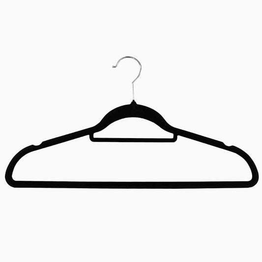 Conjunto de 5 cabides SLIM VELVET Preto