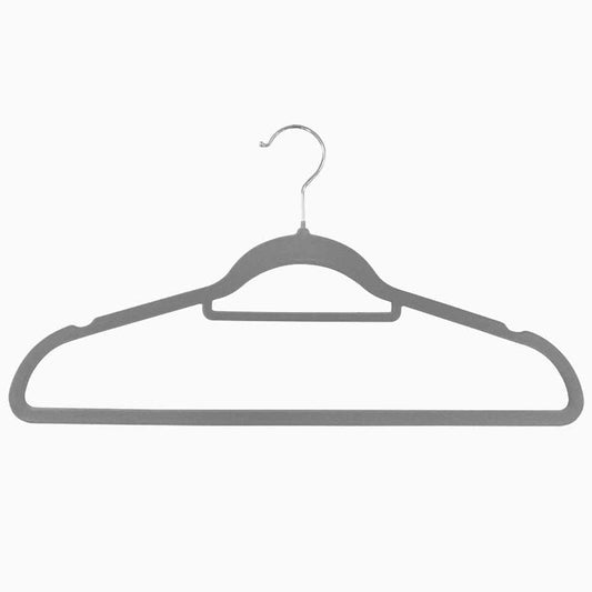 Conjunto de 5 cabides SLIM VELVET Cinza
