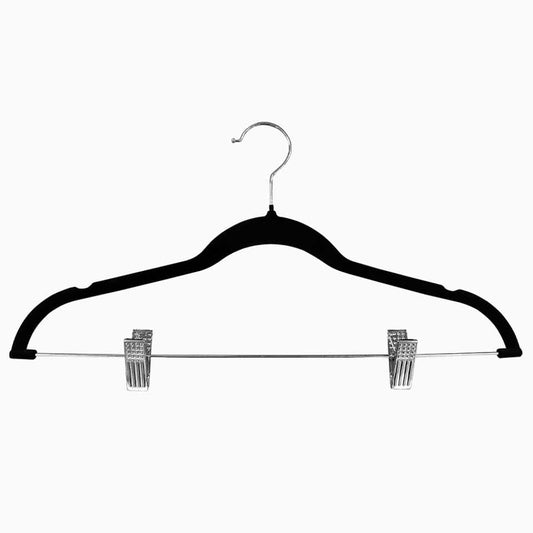 Conjunto de 3 cabides VELVET DUO Preto