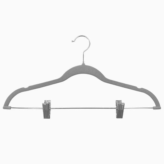 Conjunto de 3 cabides VELVET DUO Cinza