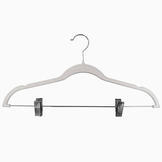 Conjunto de 3 cabides VELVET DUO Marfim