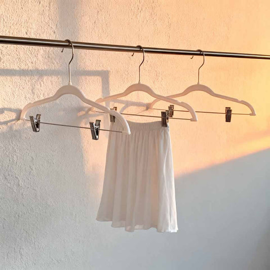 Conjunto de 3 cabides VELVET DUO Marfim