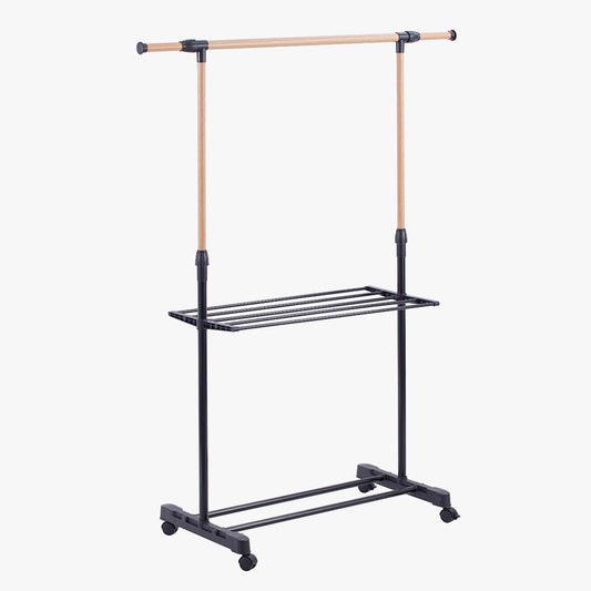 Suporte para cabides CHARRIOT WOOD 89-145x41x90-155cm