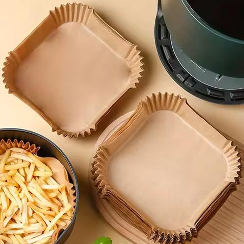 Conjunto de 25 formas Descartáveis AIRFRYER Quadradas