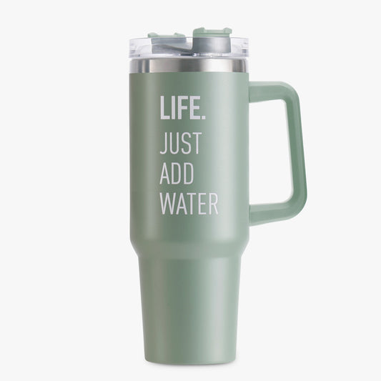 Copo isotérmico com palhinha HYDRO LIFE Verde 1,2L