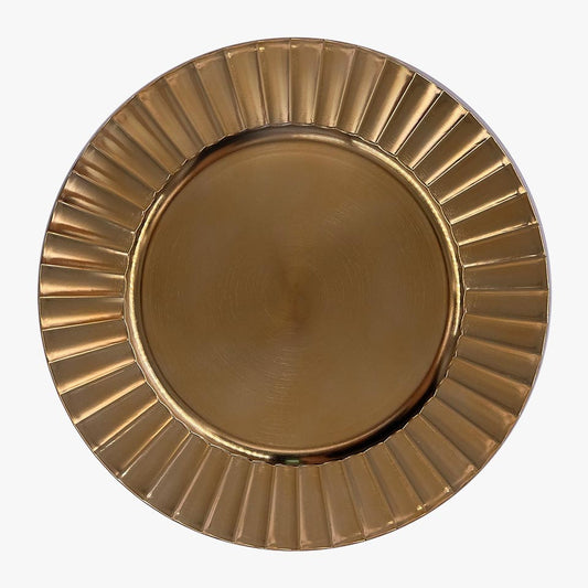 Prato Marcador ROUND Dourado