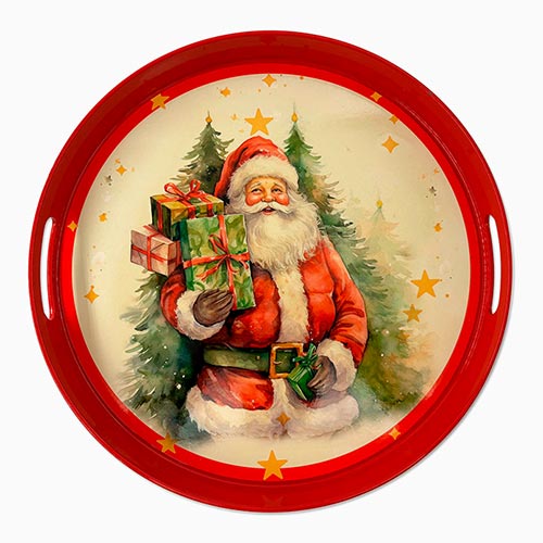 Tabuleiro SANTA CLAUS D.35x4cm