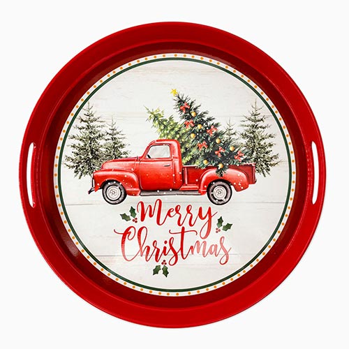 Tabuleiro CHRISTMAS CAR  D.35x4cm