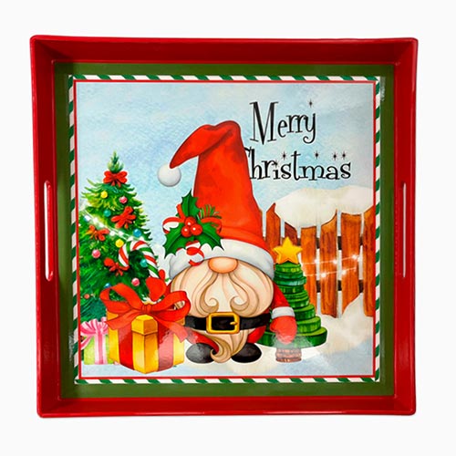 Tabuleiro MERRY CHRISTMAS 35x35x4cm