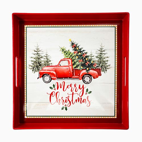 Tabuleiro CHRISTMAS CAR 35x35x4cm