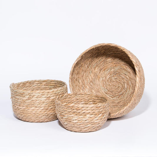 Set of 9 AVILA Natural Baskets