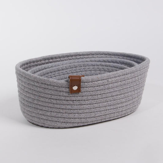 Conjunto de 3 Cestos COTTONI Cinza