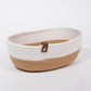 Conjunto de 3 Cestos COTTONI LINE Branco e Natural