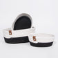 Conjunto de 3 Cestos COTTONI LINE Preto e Natural