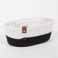Conjunto de 3 Cestos COTTONI LINE Preto e Natural