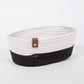 Conjunto de 3 Cestos COTTONI LINE Preto e Natural