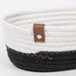 Conjunto de 3 Cestos COTTONI LINE Preto e Natural