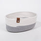 Conjunto de 3 Cestos COTTONI LINE Cinza e Natural